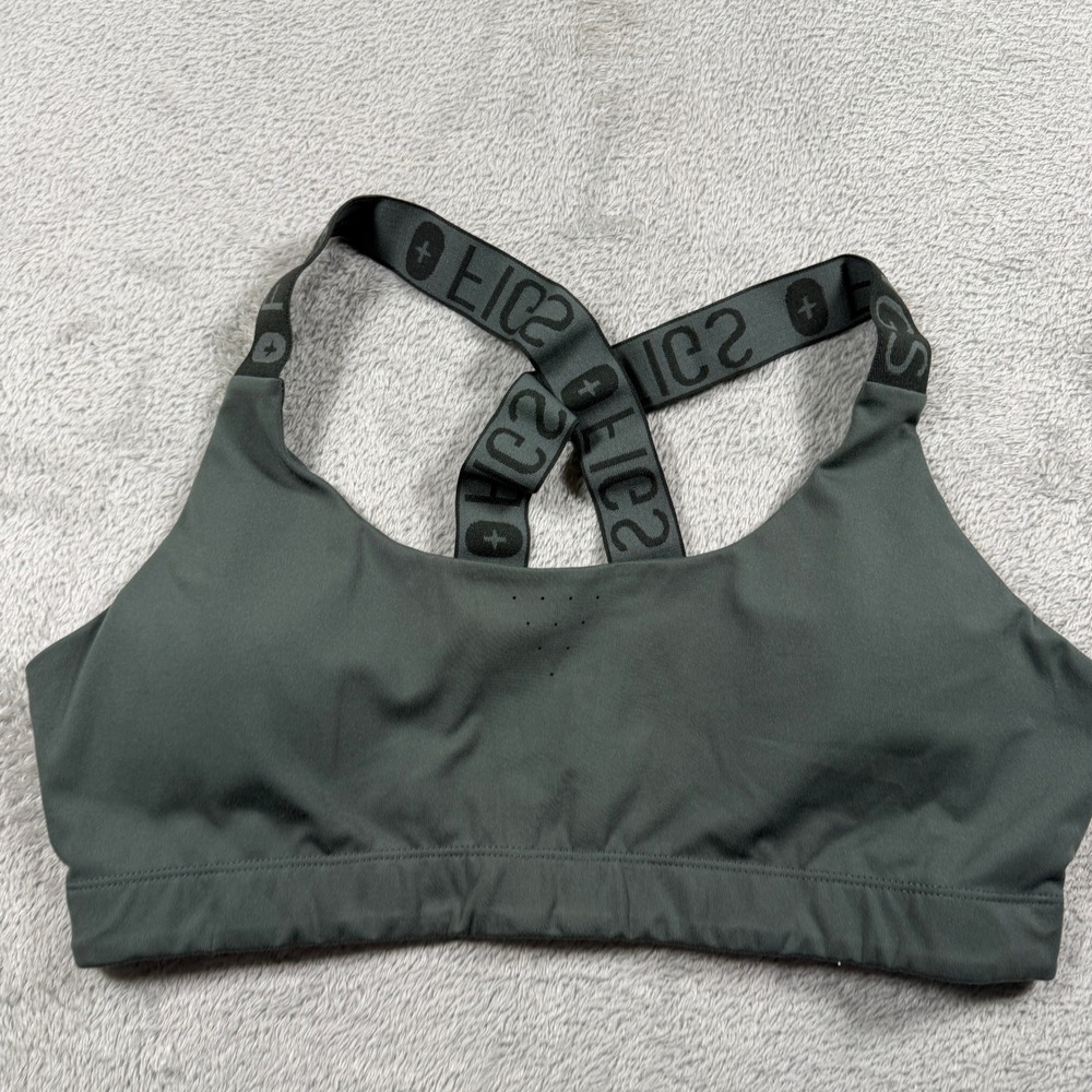 FIGS Performance Underscrub Crossback Sports Bra Size XL Green #W22KW1005 - Picture 2 of 8